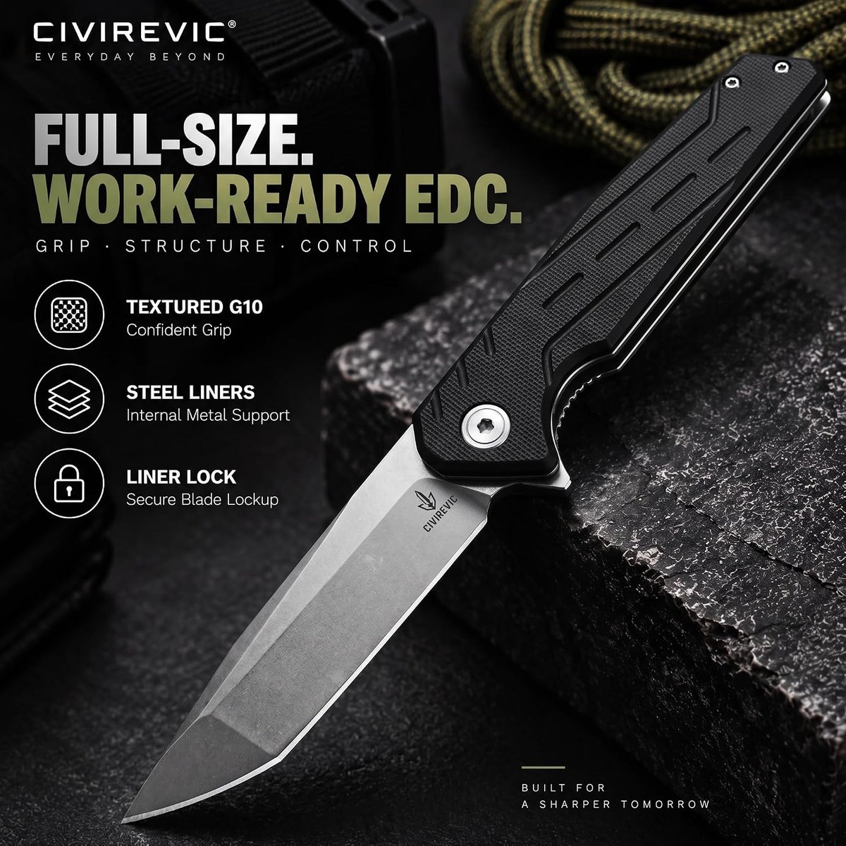 ViperLock — Full-Size Textured Flipper